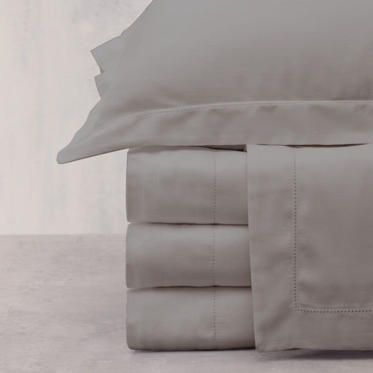 Makis Tselios Home Sheet Sets Queen 240x260cm. Azour 6 Silver 4pcs