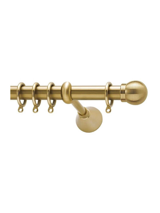 Viometale Metallic Curtain Pole Lucifer Single Φ25mm 160cm Oro Matt