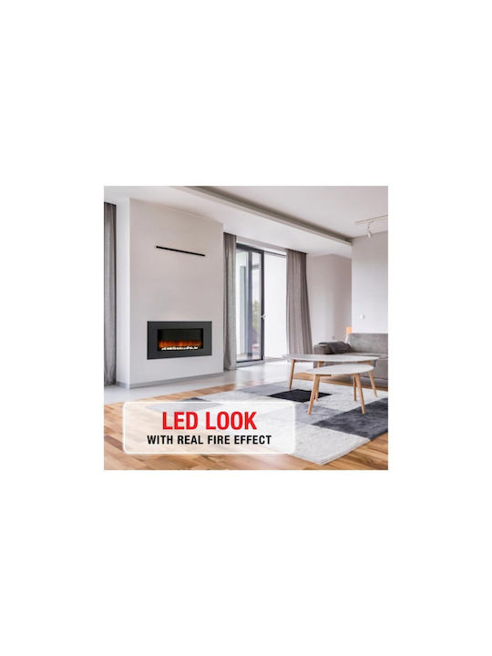 Classic Fire Vancouver Wandmontiertes Elektrisches Kamin 2000W 94x12cm