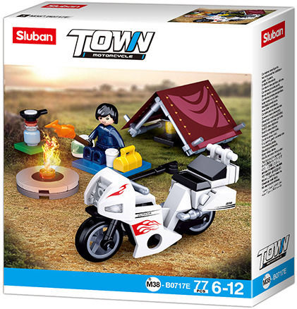 Sluban Blocuri Camping Motorcyclist pentru 6-12 ani Ani 76buc