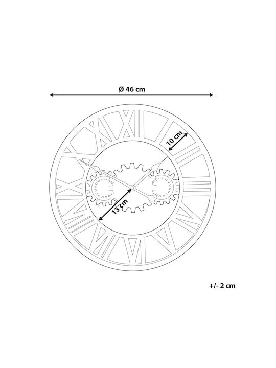 Wall Clock Ø 46 Cm Silver-gold Seon