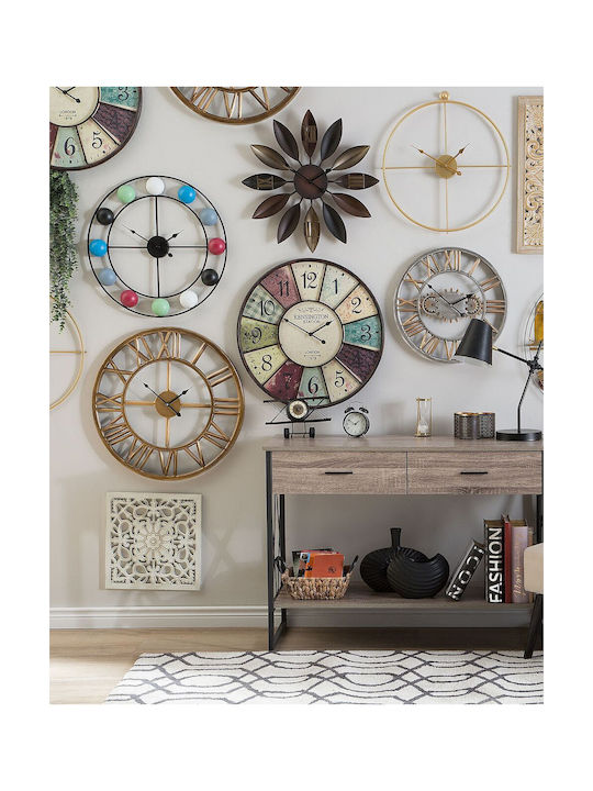 Wall Clock Ø 46 Cm Silver-gold Seon