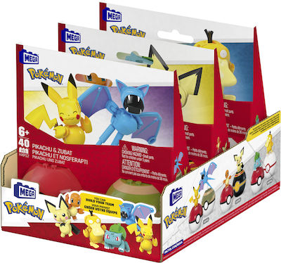 Mega Bloks Plastic Building Blocks Pikachu & Zubat for 6+ years 40pcs