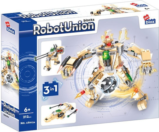 Alleblox Building Blocks 3in1 Robot Union for 6+ Years 212 Pieces