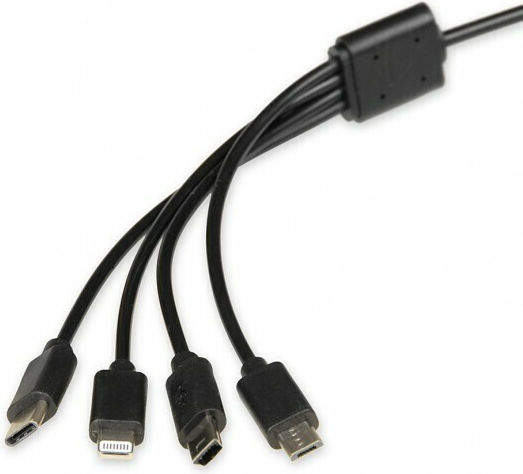 iBox Regular USB to micro USB 1.2m 2A Cable Multicolour (IKUM4W1CLR)