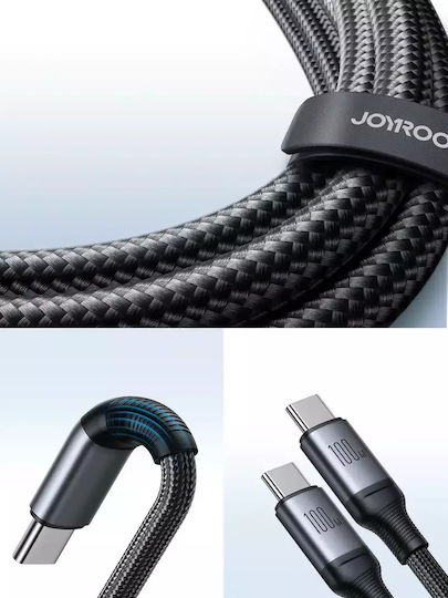 Joyroom SA21-1T2 Braided USB to Type-C Cable Μαύρο 1.5m