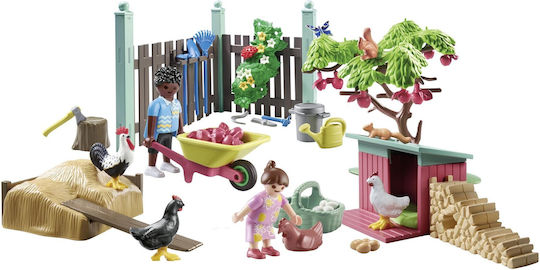 Playmobil MeinLeben Garten Ferienhaus mit Hühnerstall für 4-10 Jahre