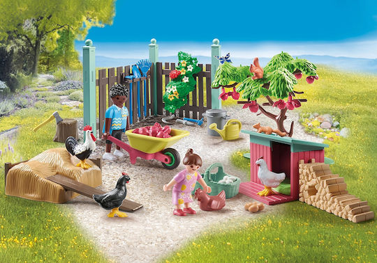 Playmobil MeinLeben Garten Ferienhaus mit Hühnerstall für 4-10 Jahre
