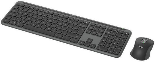 Logitech Signature Slim Combo MK950 Ασύρματο Bluetooth Σετ Πληκτρολόγιο & Ποντίκι Αγγλικό US