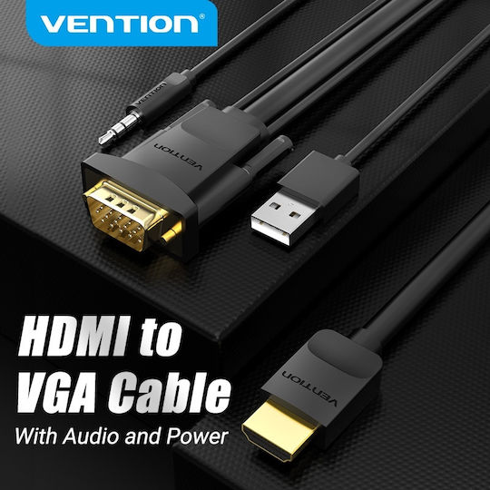 Vention Cable HDMI male - HDMI male 2m Μαύρο