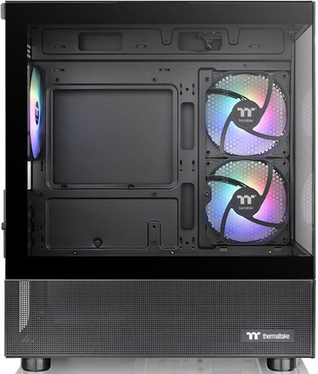 Thermaltake View 170 TG Геймърско Micro Tower Компютърна Кутия с Страничен Прозорец и ARGB Осветление Черен
