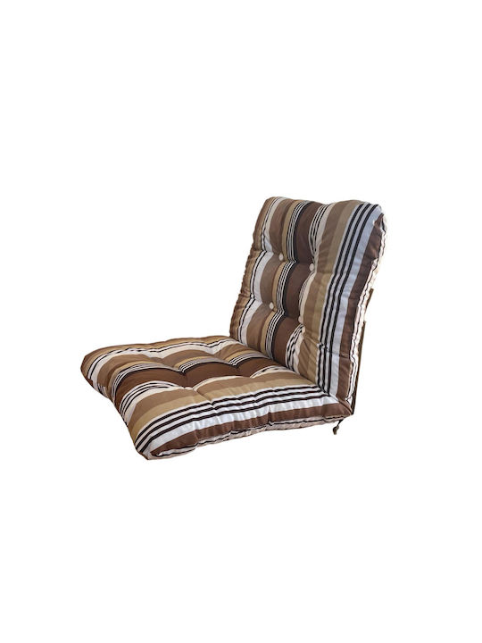 Linea Home Garden Chair Cushion with Backrest Bamboo Terra Terra 100x50cm