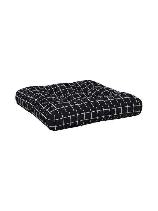 vidaXL Gartenstuhlkissen mit Rückenlehne Schwarz 2Stück 60x60cm