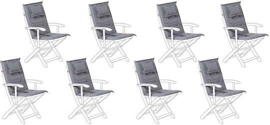 Beliani Garden Chair Cushions Graphite