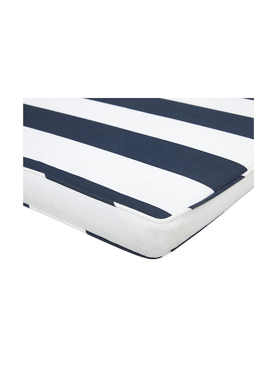 Beliani Μαξιλάρι για Παγκάκι Κήπου Blue And White 54x112εκ.