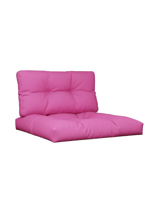 vidaXL Gartenstuhlkissen mit Rückenlehne Rosa 2 Stück 70x70cm