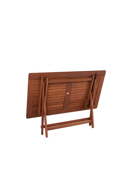 Wooden Garden & Terrace Table for Small Spaces Foldable Mali Red Meranti 90x60x72cm E20088
