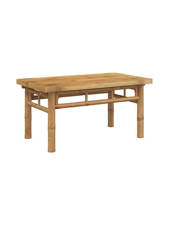 Sitting Room Outdoor Bamboo Table Natural 70x40x35cm