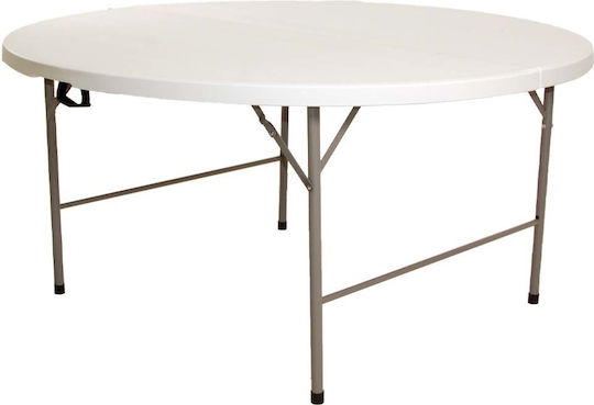 Tisch Zusammenklappbar Weiß 154x154x74cm