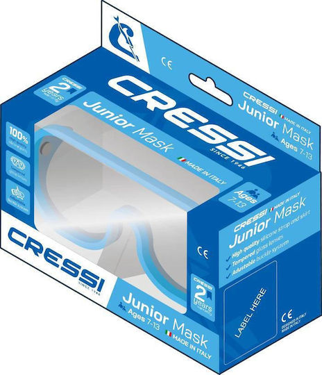 CressiSub Tauchmaske Kinder Perla Transparent