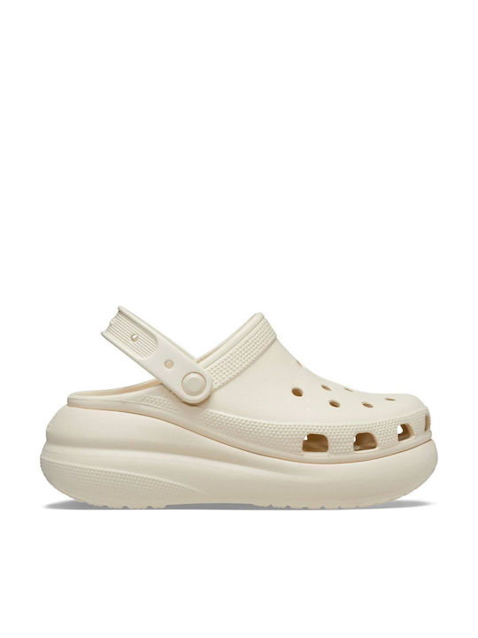 Crocs Classic Crush Ανατομικά Σαμπό Μπεζ