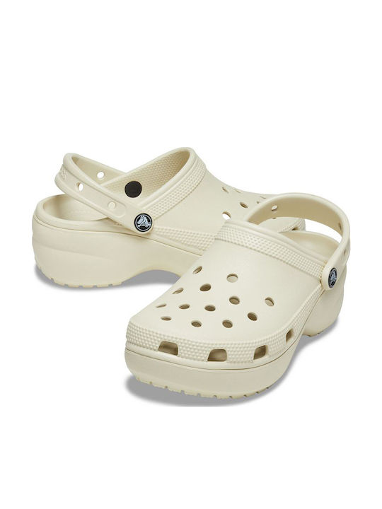 Crocs Classic Platform Clog Women's Anatomic Clogs Beige