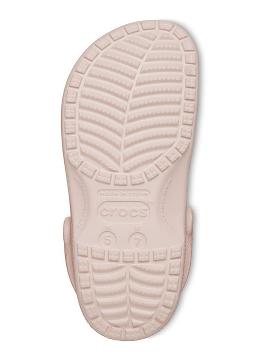 Crocs Classic Glitter Γυναικεία Σαμπό Ροζ