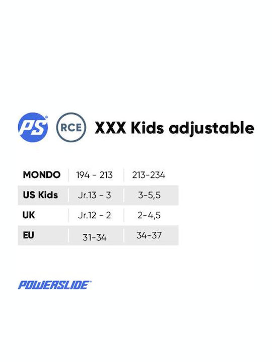 Powerslide 3x 19. Kids Adjustable Inline Rollers Black