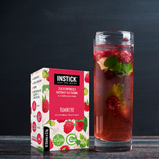 Instick Χυμός σε Σκόνη Raspberry 2.5gr 12τμχ
