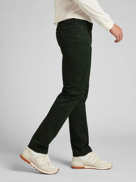 Daren Men's Jeans Pants Elastic with Regular Tapered Fit Dark Green