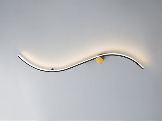 Siloe Lamp Wall with Integrated LED Black 17x102cm