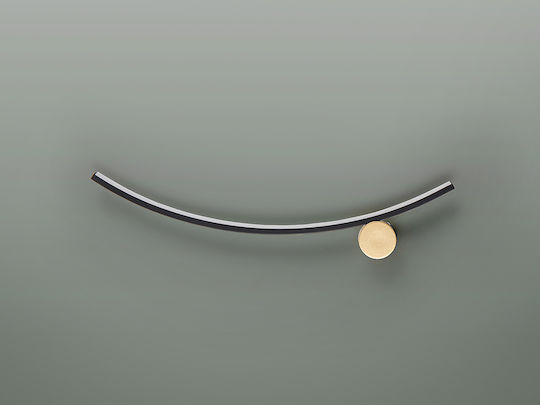 Smile Lamp Wall with Integrated LED Black 13x57cm