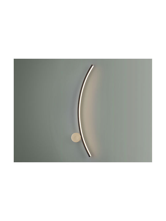 Smile Leuchte Wand mit Integrierter LED Schwarz 13x57cm