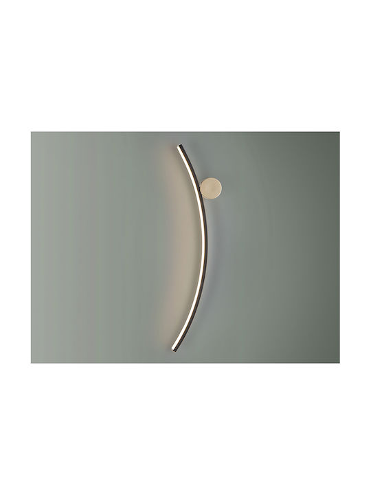 Smile Leuchte Wand mit Integrierter LED Schwarz 13x57cm
