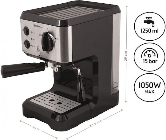 First Austria Μηχανή Espresso 1050W Πίεσης 15bar Γκρι FA5476-1