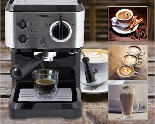 First Austria Μηχανή Espresso 1050W Πίεσης 15bar Γκρι FA5476-1