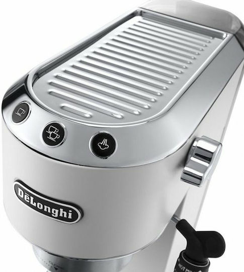De'Longhi Dedica Pump Μηχανή Espresso 1300W Πίεσης 15bar Λευκή
