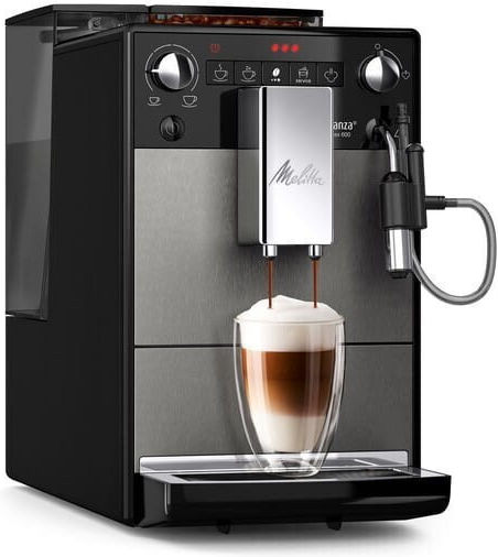 Melitta Avanza F 270-100 Automatic Espresso Machine 1450W Pressure 15bar for Cappuccino with Grinder Gray