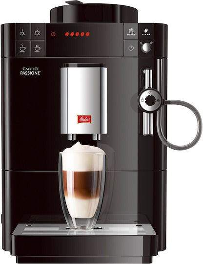 Melitta Caffeo Passione OT F53/1-102 Automatic Espresso Machine 1450W Pressure 15bar for Cappuccino with Grinder Black