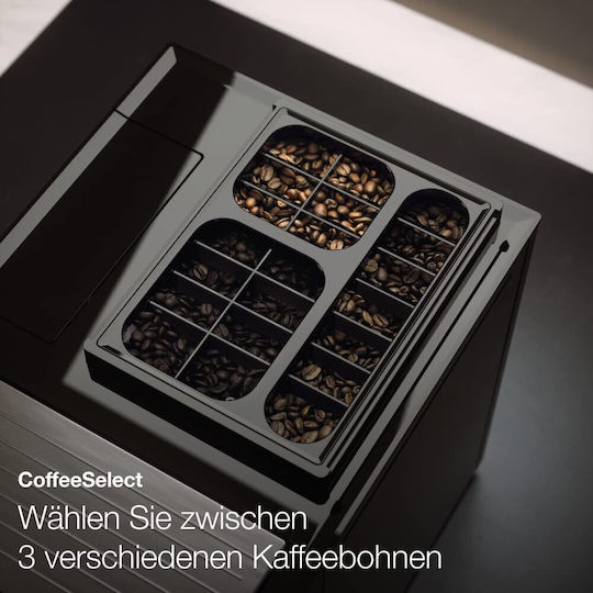 Miele CM 7350 Αυτόματη Μηχανή Espresso 1500W Πίεσης 15bar με Μύλο Άλεσης Μαύρη