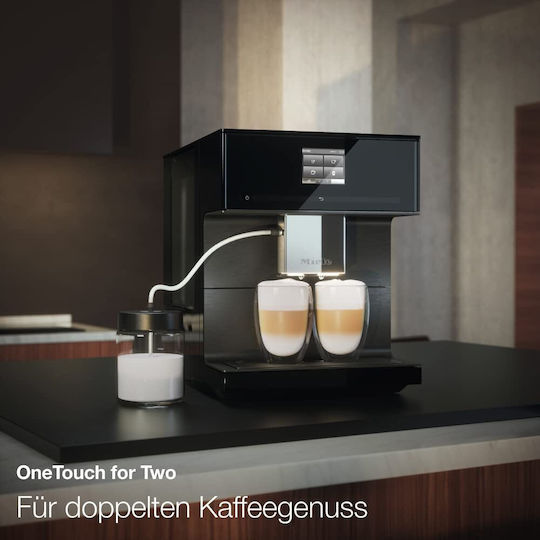 Miele CM 7350 Αυτόματη Μηχανή Espresso 1500W Πίεσης 15bar με Μύλο Άλεσης Μαύρη