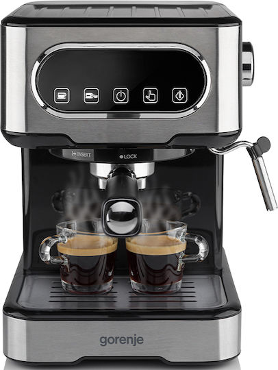 Gorenje ESCM15DBK Espressoare 1100W Presiune 15bar Argintie 737434