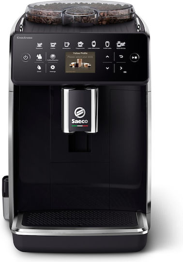 Saeco GranAroma Automatic Espresso Coffee Machine 1500W Pressure 15bar for Cappuccino with Grinder Black SM6480/00
