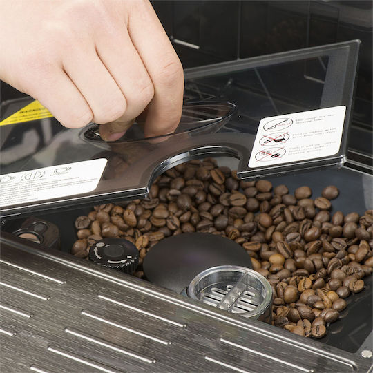 Acopino Modena One Touch Αυτόματη Μηχανή Espresso 1500W Πίεσης 19bar με Μύλο Άλεσης Μαύρη