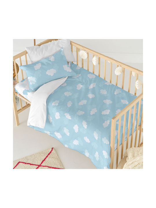 HappyFriday Baby Duvet Cover Set With Pillowcase Blue 100x120cm