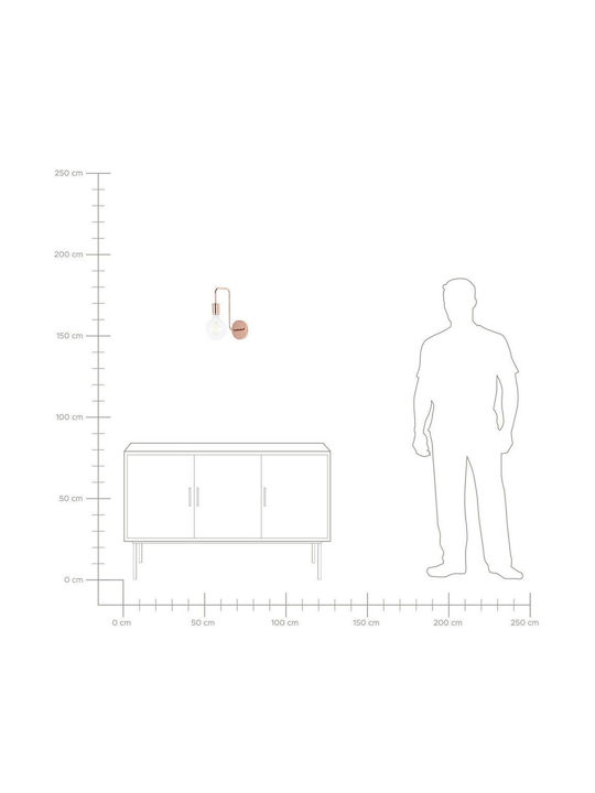 Beliani Lămpi De Perete Modern Cupru 23cm