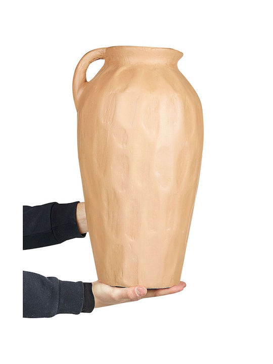 Beliani Dekorative Keramikvase Orange