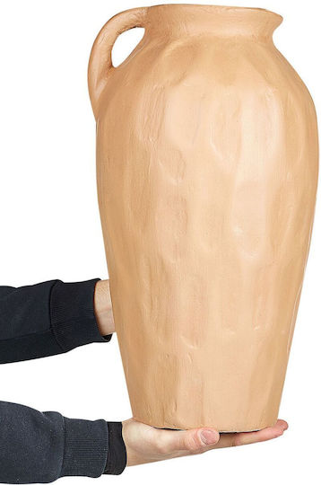Beliani Dekorative Keramikvase Orange