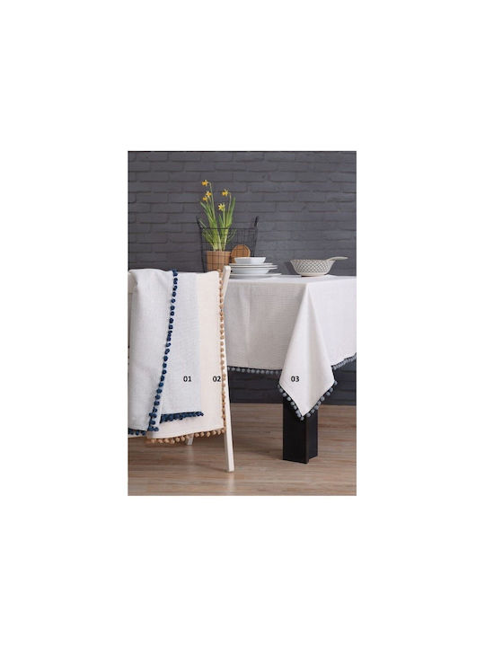 Rythmos Pom Pom Cotton Tablecloth 2 140x180cm