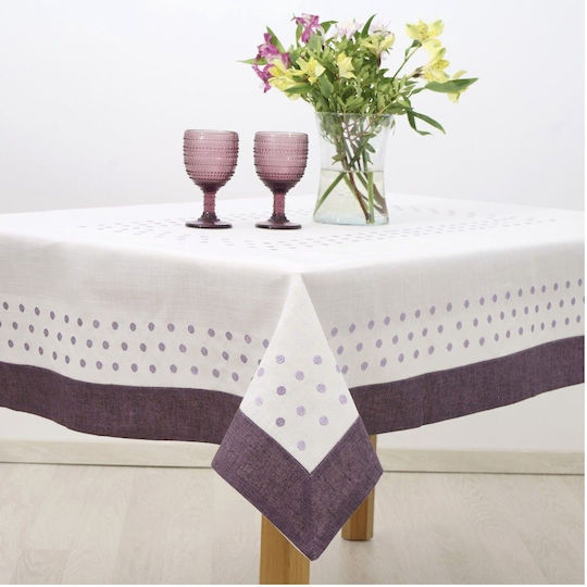 Dimeco Τραπεζομάντηλο 1523 Purple 140x140εκ.